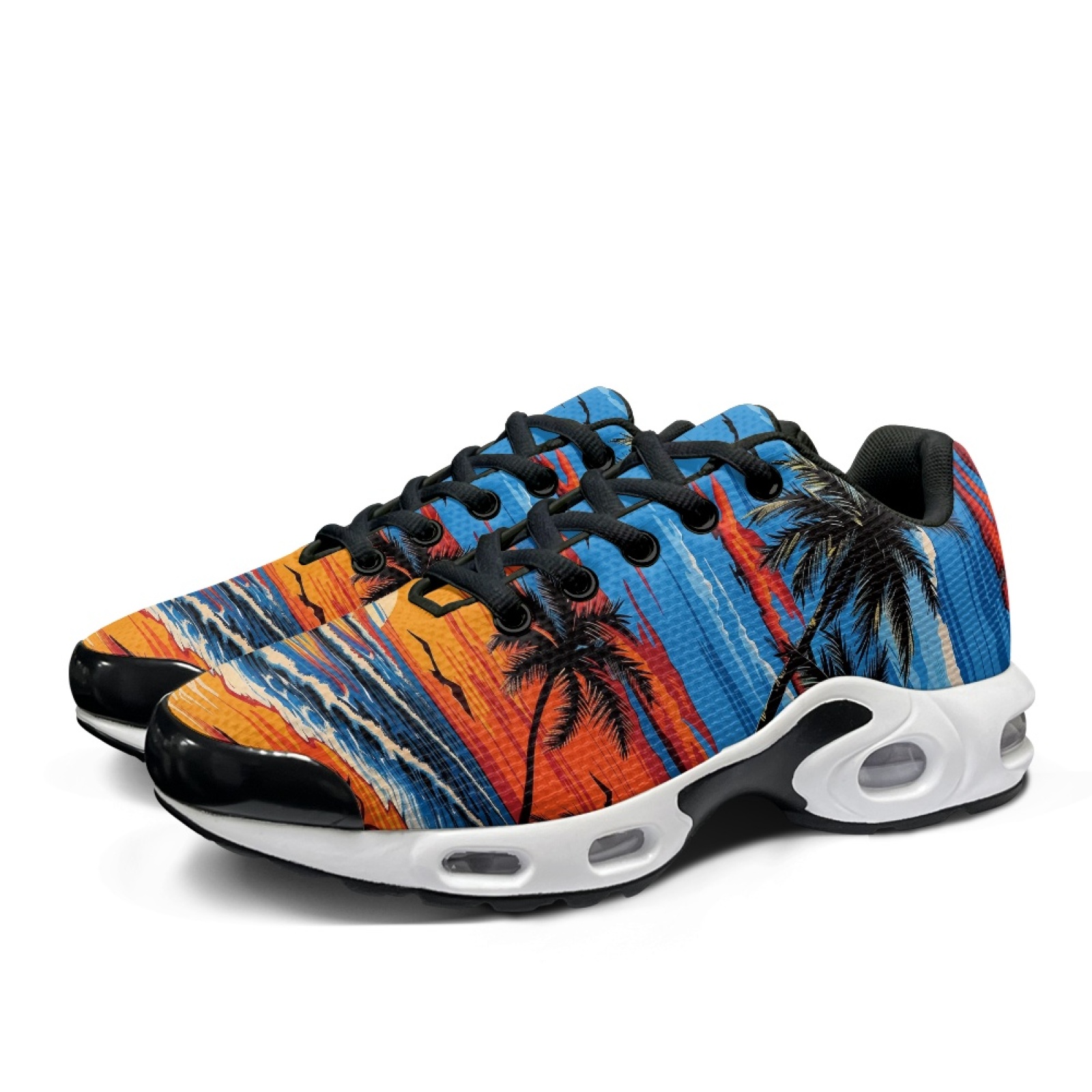 PENSTROLL Sunset Palm Trees Sl - đánh giá và giá Air Cushion Jogger Shoes Men