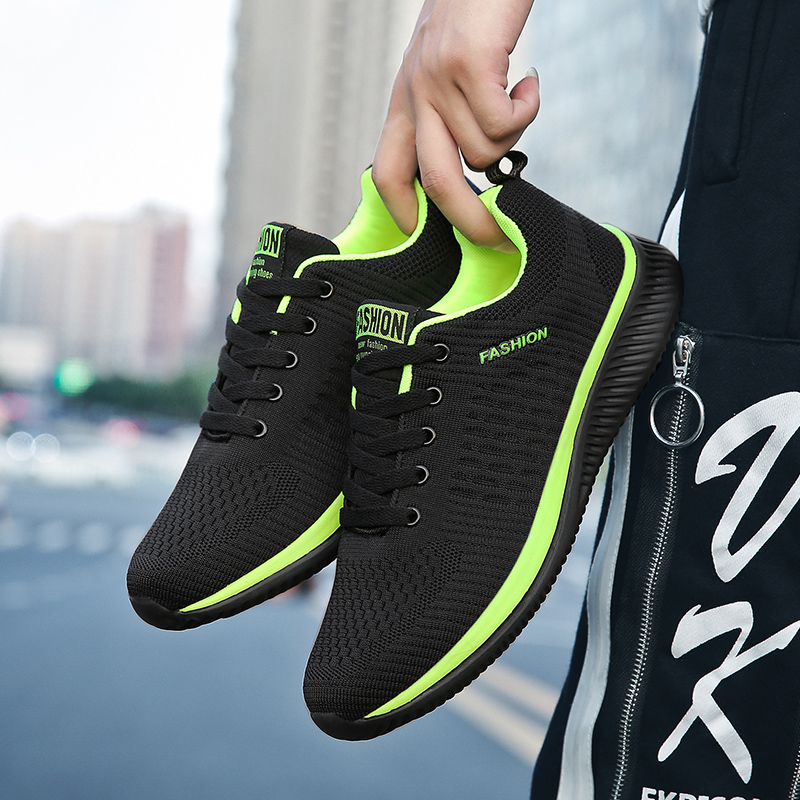 YRZL Sports Shoes for Men Shoe - đánh giá và giá Knit Fabric Lace Up Sneakers