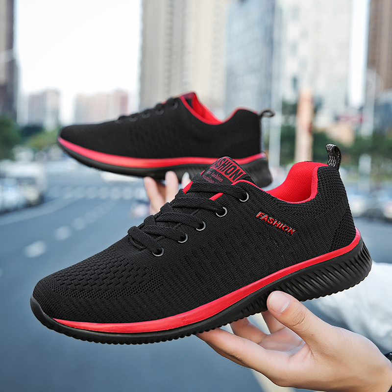 YRZL Sports Shoes for Men Shoe - đánh giá và giá Knit Fabric Lace Up Sneakers