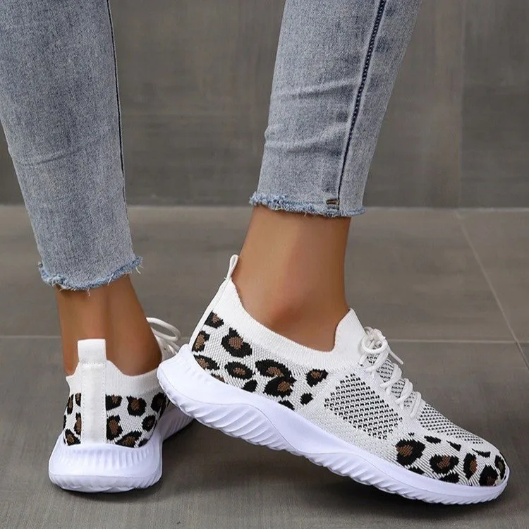 New Summer Women's Knitted Mes - đánh giá và giá Knit Fabric Lace Up Sneakers
