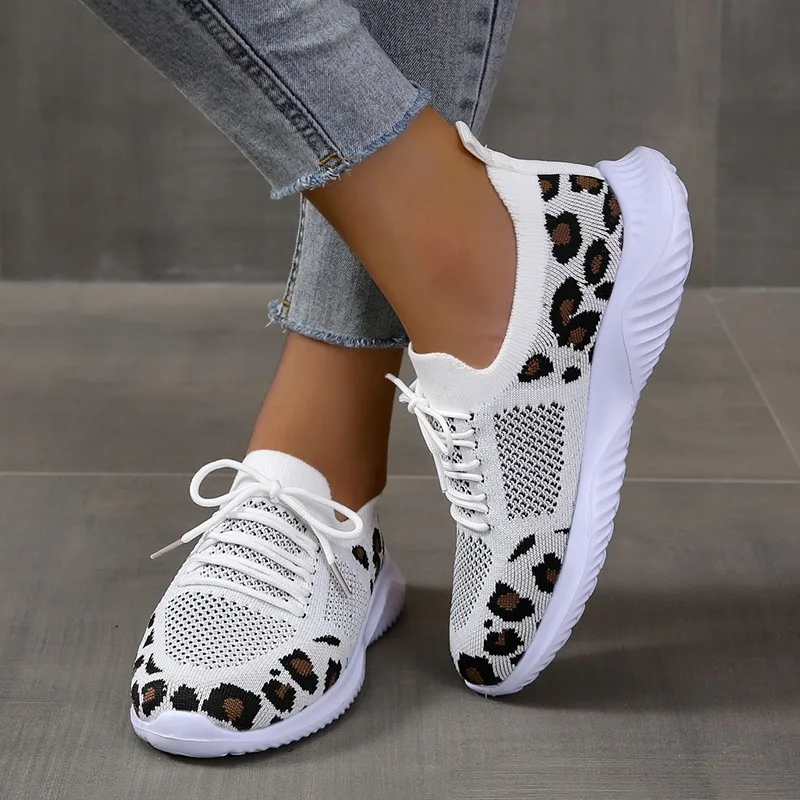 New Summer Women's Knitted Mes - đánh giá và giá Knit Fabric Lace Up Sneakers