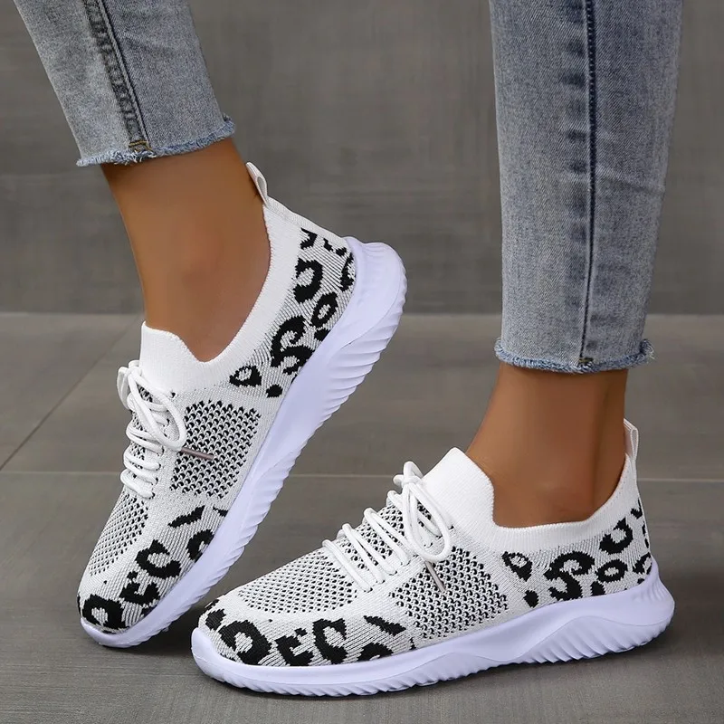 New Summer Women's Knitted Mes - đánh giá và giá Knit Fabric Lace Up Sneakers